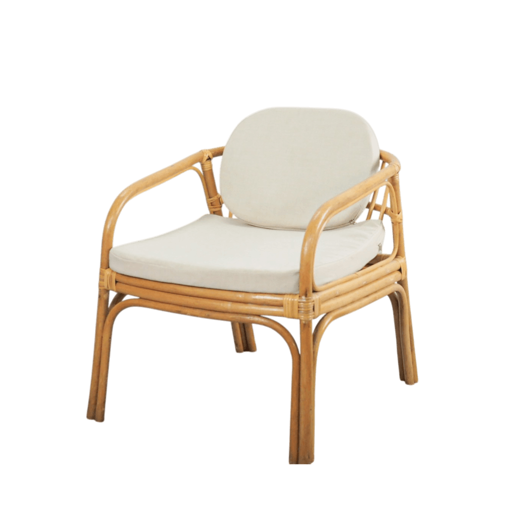 เก้าอี้หวายแท้ PISAMAI รุ่น MORE EASY CHAIR เก้าอี้นั่งเล่น ทรงมินิมอล ขนาด 60*64*64 ซม.